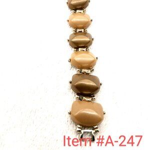 A Bracelet, with Brown and Tan shape stones, Item # A -247, wt. 42 grams